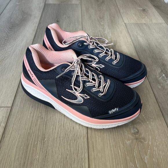 Gdefy 'Gravity Defyer' Mighty Walk Women's 10.5 Sneaker Tennis Shoe Blue Pink - Picture 2 of 12